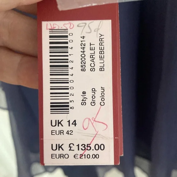 Monsoon London  New bautiful voile  silk dress, vintage but never worn, new Year - Picture 7 of 8